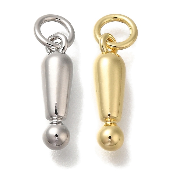 Стойки обшивки латунные подвески, без кадмия и без свинца, долговечный, восклицательный знак талисманы, с целью перехода в кольце