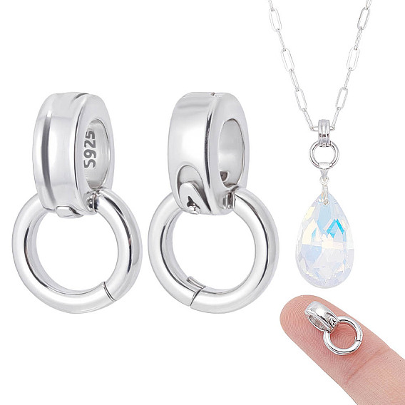 2шт. 925 серебряные трубчатые дужки, петля под залог