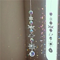 Iron Big Pendant Decorations, Hanging Sun Catchers, K9 Crystal Glass, with Alloy Findings, for Garden, Wedding, Lighting Ornament
