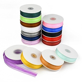 Solid Color Organza Ribbons, for Party Decoration, Gift Packing