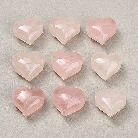 Natural Rose Quartz Beads, Heart