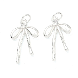 Латунные микро проложить кубического циркония подвески, бантом прелести, с целью перехода в кольце, без кадмия и без свинца, стойки покрытие, долговечный