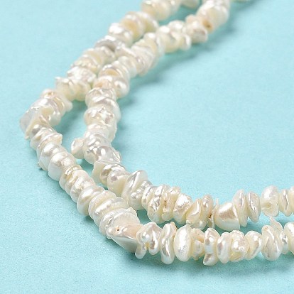 Natural Keshi Pearl Beads Strands, Cultured Freshwater Pearl, Baroque Pearls, Nuggets, Grade 5A