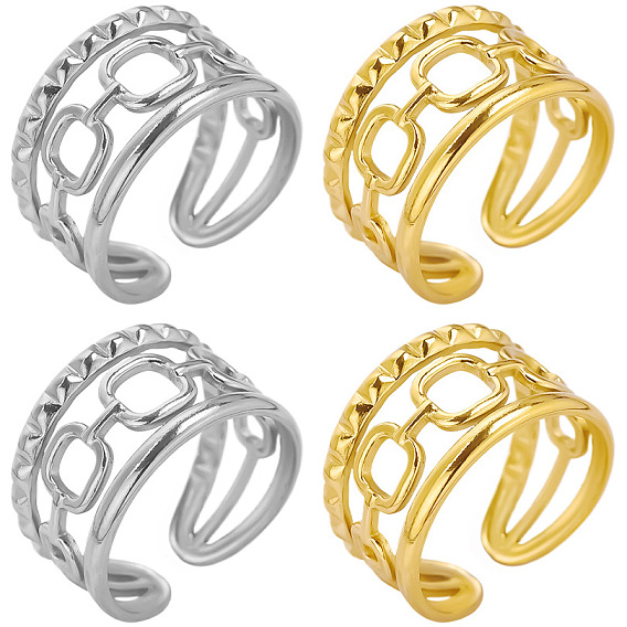 Винтажные полые манжеты из нержавеющей стали во французском стиле для женщин