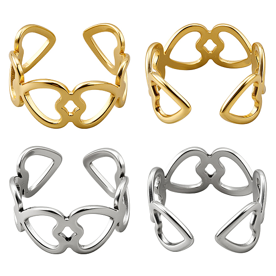 2 цвета 304 регулируемые манжеты из нержавеющей стали для женщин