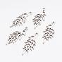 Tibetan Style Alloy Pendants, Lead Free and Cadmium Free, Leaf