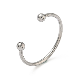304 Открытое манжетное кольцо из нержавеющей стали с шаровидными концами