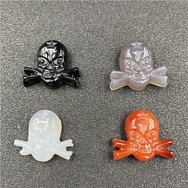 Резные подвески из натуральных драгоценных камней, череп прелести