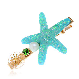 Starfish Hair Clip - Shell Edge Clip for Women, Simple and Elegant.