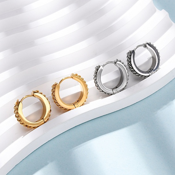 Серьги из 304 нержавеющей стали, с 316 нержавеющей стали, ионное покрытие (ip), цепочка-оберег