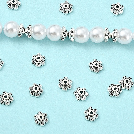 50колпачки для бусин из сплава в тибетском стиле, без свинца и без кадмия