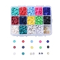 Manuell Polymer Ton Perlen, mit Acryl-Perlen, Messing-Abstandshalterkugeln, Beschichtung Acryl-Perlen