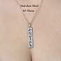 201 Stainless Steel Hollow Triangle & Human Pendant Necklace