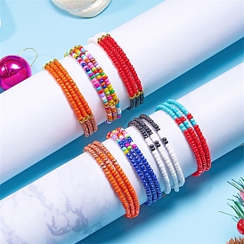 Glass Seed Beads Braided Bead Bracelets