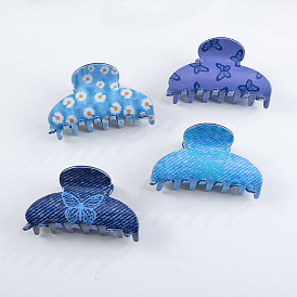 PVC Claw Hair Clips for Women, Butterfly