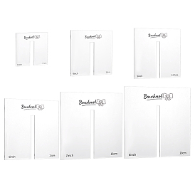 6 Набор акриловых трафаретов для изготовления бантиков, квадратный