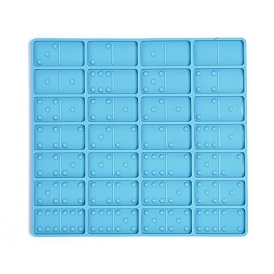 DIY Dominoes Silicone Molds, Resin Casting Molds, For UV Resin, Epoxy Resin Jewelry Making, Rectangle with Polka Dot Pattern