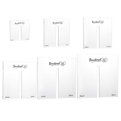 6 Набор акриловых трафаретов для изготовления бантиков, квадратный