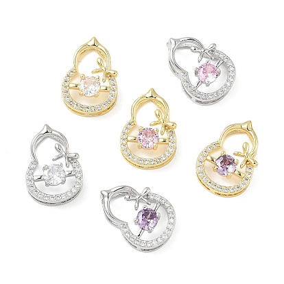 Латунные микро проложить кубического циркония подвески, без кадмия и без свинца, Горлянка