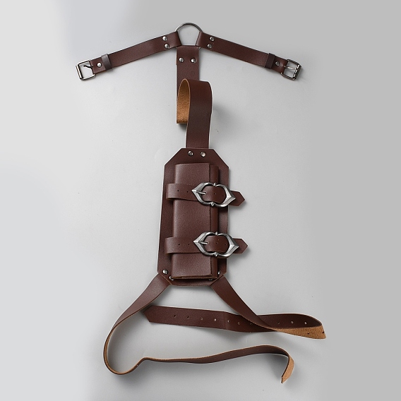 PU Leather Adjustable Sword Sheaths, with Iron Findings, Retro Medieval Costume Accessories