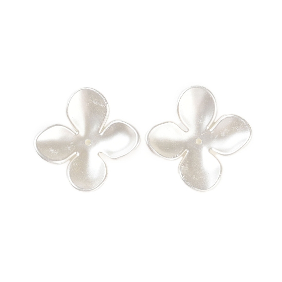 Непрозрачные акриловые колпачки шарик, абс пластиковая жемчужина, 4-лепестков цветка