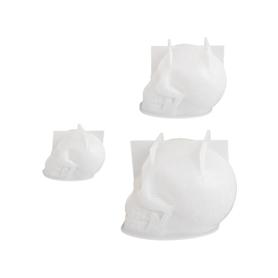 Пищевые силиконовые формы для свечей своими руками, формы для литья смолы, для уф-смолы, изготовление ювелирных изделий из эпоксидной смолы, череп