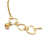 304 Stainless Steel Charm Anklet with Satellite Chains for Women