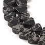 Natural Snowflake Obsidian Beads Strands, Heart