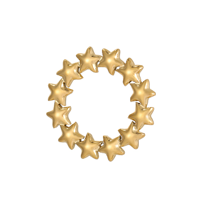 304 нержавеющей стали связывающий кольца, звезда, ионное покрытие (ip)