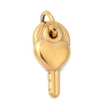 304 прелести нержавеющей стали, ключ в форме сердца, ионное покрытие (ip), с целью перехода в кольце