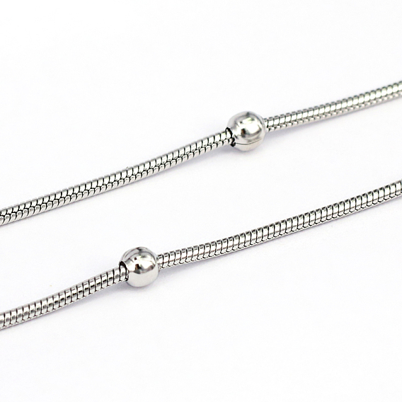 304 Stainless Steel Snake Chains, Soldered