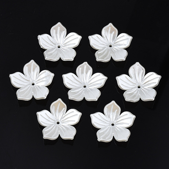 Perles de nacre en plastique ABS, fleur