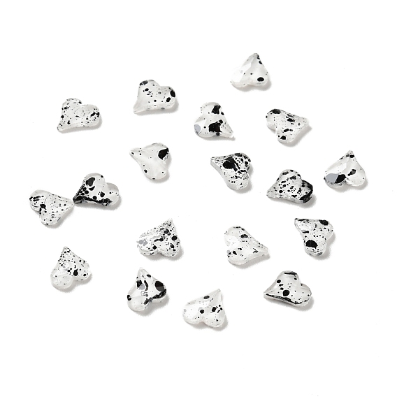 Spot Pattern Resin Cabochons, Nail Art Decoration Accessories, Heart