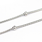304 Stainless Steel Snake Chains, Soldered