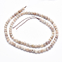Electroplate Natural Sunstone Beads Strands, Faceted, Round