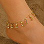 Винтажные женские браслеты на ногу в этническом стиле с латунными сердечками и кисточками, идеально подходит для пляжного отдыха