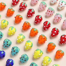 Porcelain Beads, 3D Strawberry