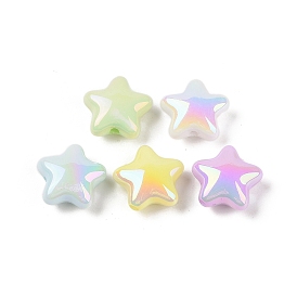 UV Plating Opaque Acrylic Beads, Star