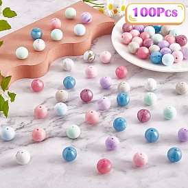 5Pcs Round Silicone Beads, Silicone Pearl, 15mm Bulk Silicone