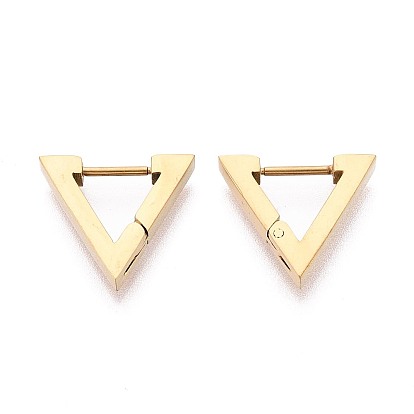 Серьги из 304 нержавеющей стали, треугольные, ионное покрытие (ip)