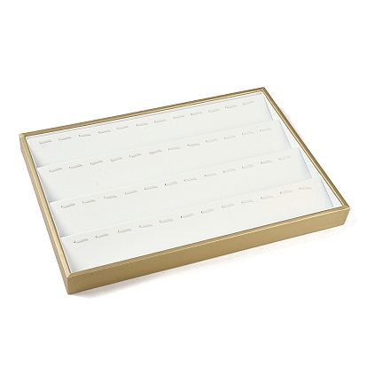 1шт 4 ряды/18 сетки искусственная кожа ювелирные изделия подвески лотки, Прямоугольный настольный органайзер без крышки, Для подвески