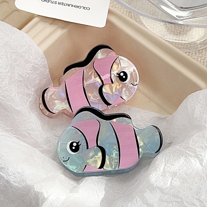 Заколки для волос из пвх, рыба, аксессуары для волос для женщин и девочек