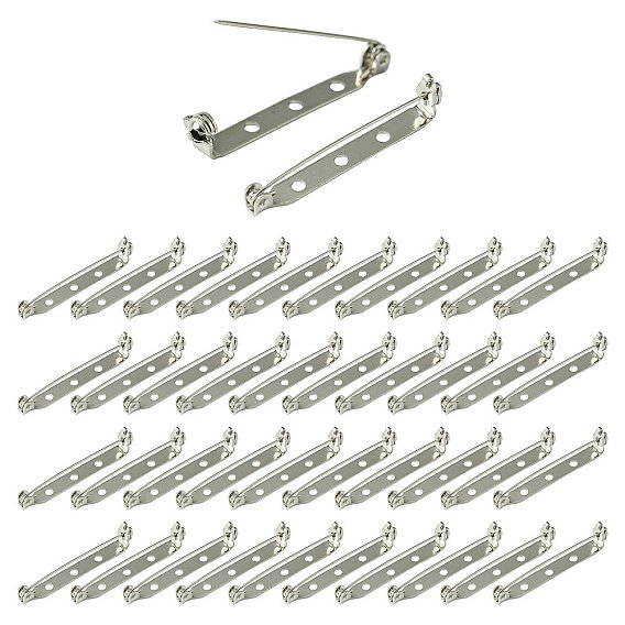 120шт железная брошь выводы, назад бар контакты, с тремя отверстиями