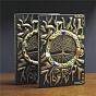 Rectangle 3D Embossed PU Leather Notebook, with Chakra Natural Gemstone Chips, A5 Tree of Life  Pattern Journal, for School Office Supplies