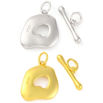 925 застежка-молния из серебристого серебра, самородки