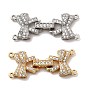 Латунное микропейв, прозрачный кубический цирконий, складные застежки, бантом