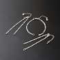 Handmade 304 Stainless Steel Figaro Chains Bracelets Making Accessories, with Figaro Chain & Curb Chain, Charms, Jump Rings, Lobster Claw Clasps, Star, Cross, Heart