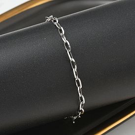 3.5мм 201 браслеты из нержавеющей стали в виде цепочки скрепки, без потускнения