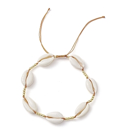 Shell Beads Anklets for Women, with Brass Beads