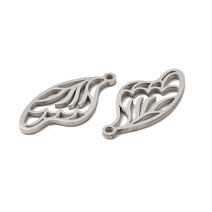 Ion Plating(IP) 304 Stainless Steel Pendants, Wing Charm